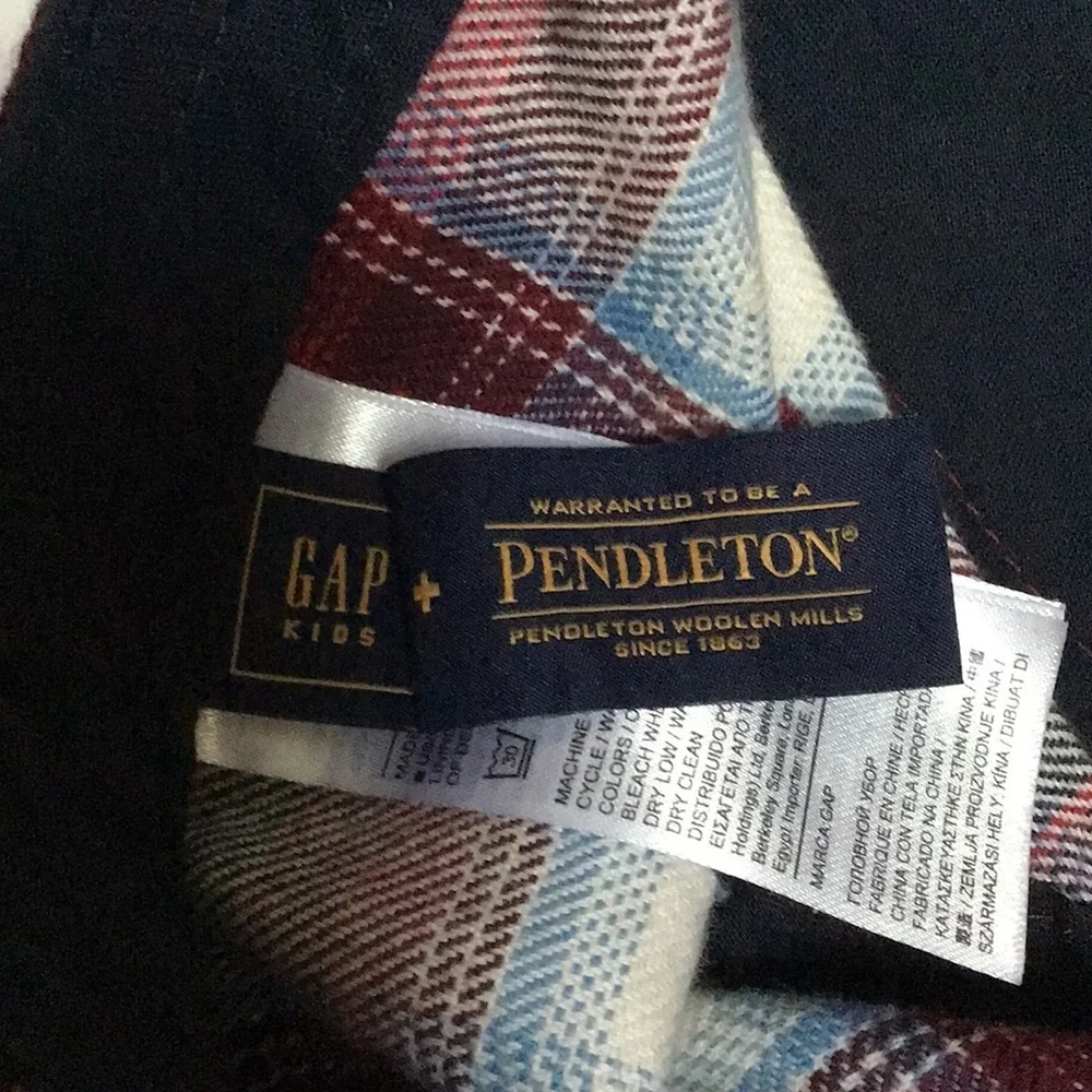 Gap Kids Pendleton Red White Blue Unisex Snap Back Baseball Ball Cap‎ Hat